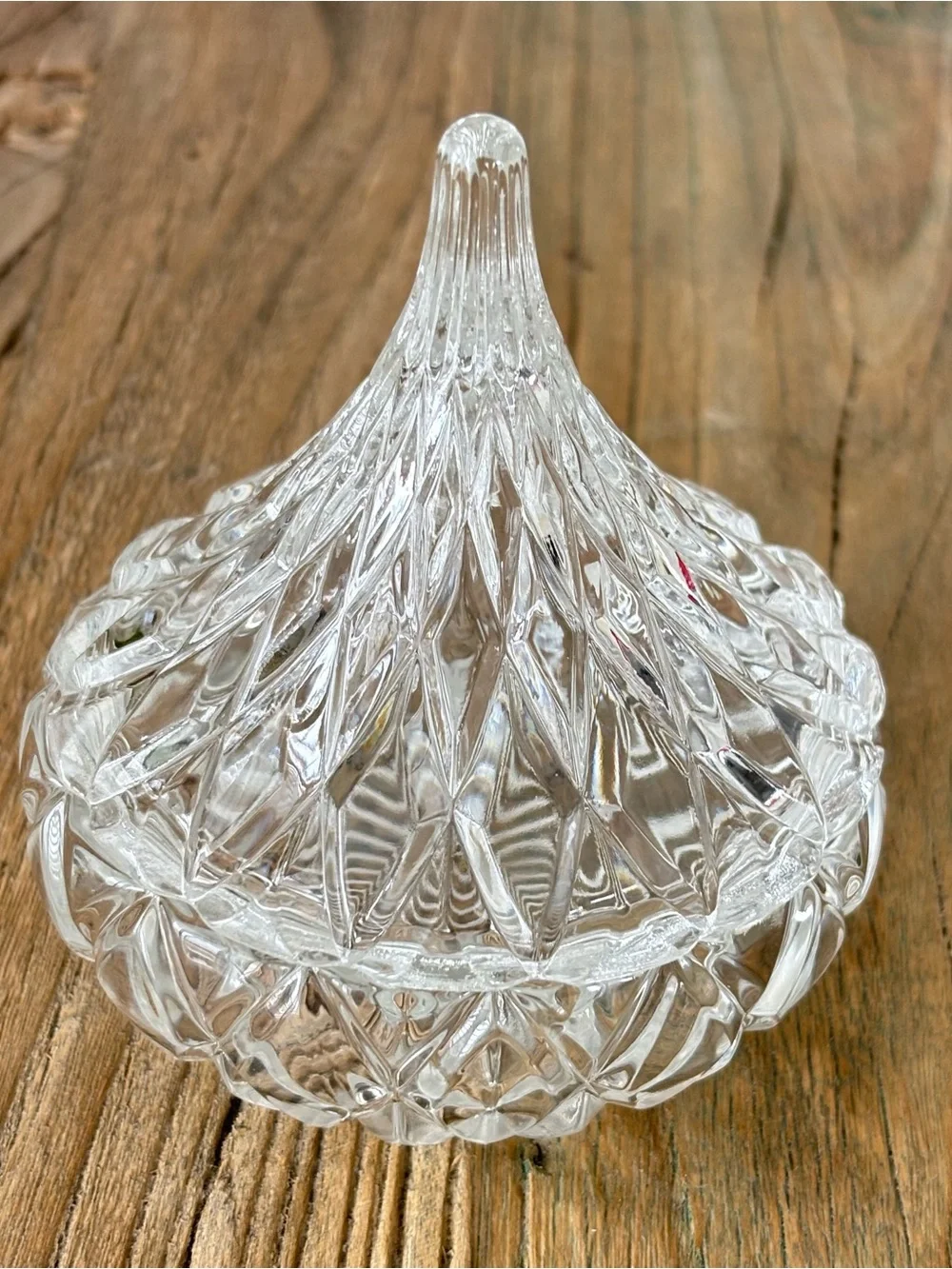 Vintage Hershey's Kiss Crystal Keepsake Trinket Dish Ring Holder